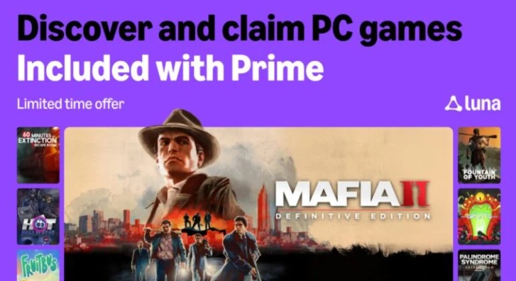 Mafia II: Definitive Edition headlines Amazon Prime