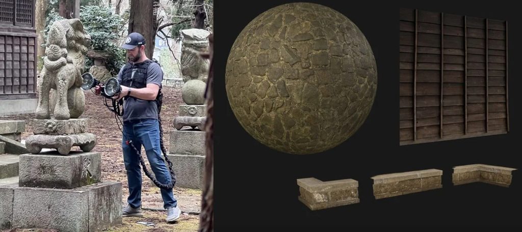 How Insomniac Used Japan Location Scanning for Marvel’s Wolverine 3 Scanning temple details to build authentic game ready environment assets